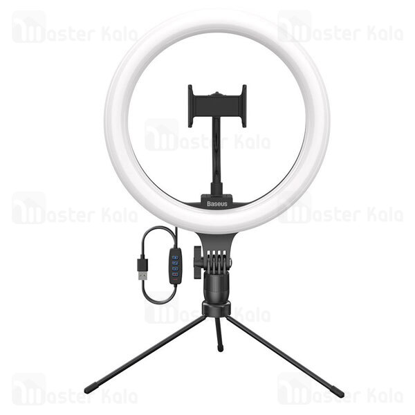 رینگ لایت بیسوس Baseus Live Stream Holder-table Stand Ring Light CRZB10-A01 با پایه 20 سانتی و هولدر