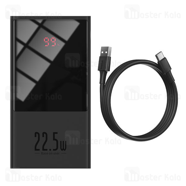 پاوربانک 10000 فست شارژ بیسوس Baseus PPMN-A01 Super Mini Digital Display Power Bank توان 22.5 وات