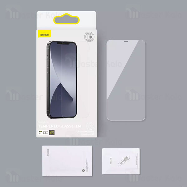 پک 2 تایی محافظ صفحه شیشه ای تمام صفحه Baseus SGAPIPH61P-FM02 Apple iPhone 12 / 12 Pro Glass