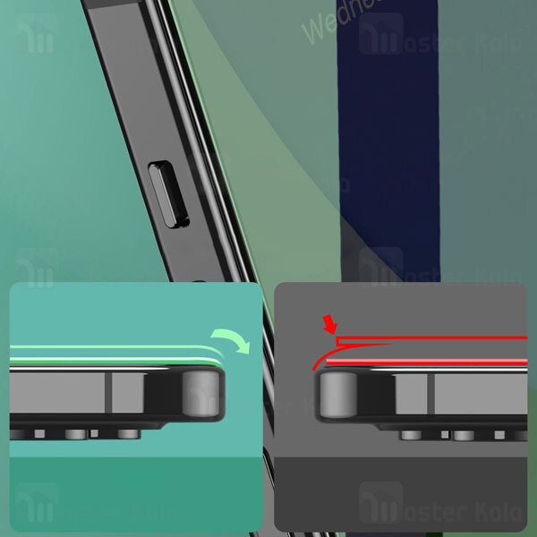  پک 2 تایی محافظ صفحه شیشه ای ضد اشعه Baseus SGAPIPH61P-LP02 Apple iPhone 12 / 12 Pro Green Glass