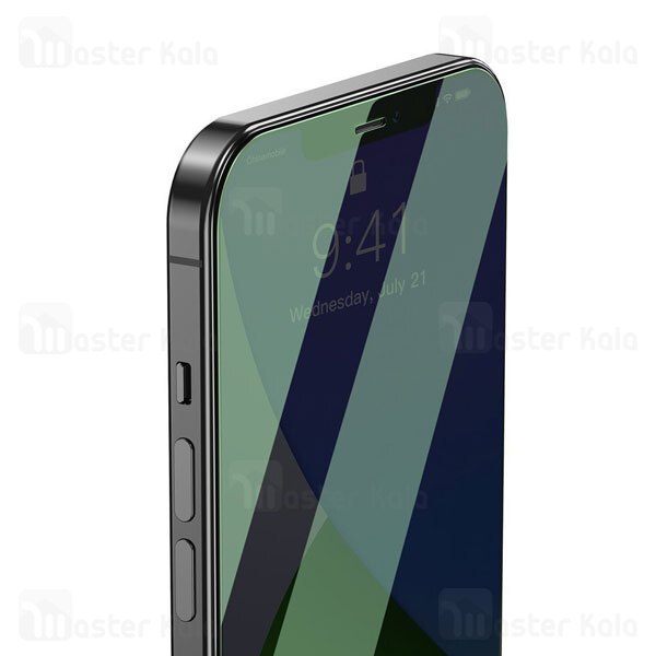  پک 2 تایی محافظ صفحه شیشه ای ضد اشعه Baseus SGAPIPH61P-LP02 Apple iPhone 12 / 12 Pro Green Glass