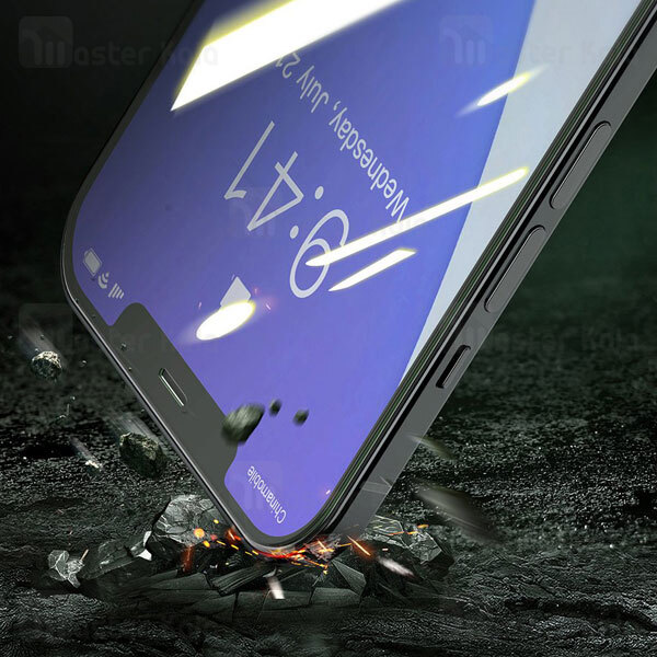  پک 2 تایی محافظ صفحه شیشه ای ضد اشعه Baseus SGAPIPH61P-LP02 Apple iPhone 12 / 12 Pro Green Glass