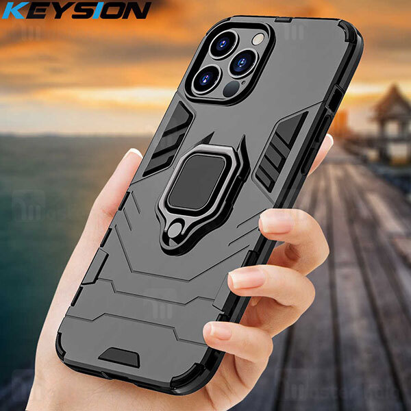 قاب Apple iPhone 12 Pro Max KEYSION ShockProof Armor Ring Holder Case