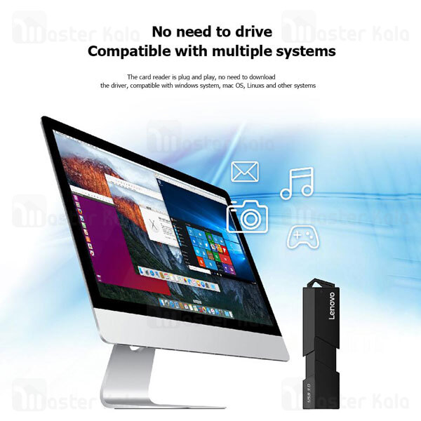 رم ریدر Lenovo D204 USB 3.0 TF and SD Card Reader