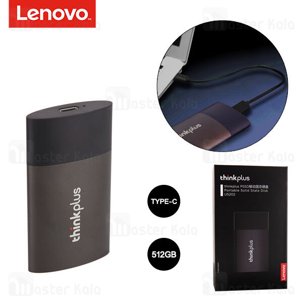 درایو SSD اکسترنال لنوو Lenovo Thinkplus US202 512GB Portable External SSD Type C ظرفیت 512 گیگابایت