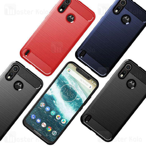 قاب محافظ ژله ای Motorola P40 Play Fiber Carbon Rugged Armor Case