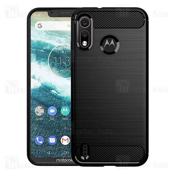 قاب محافظ ژله ای Motorola P40 Play Fiber Carbon Rugged Armor Case