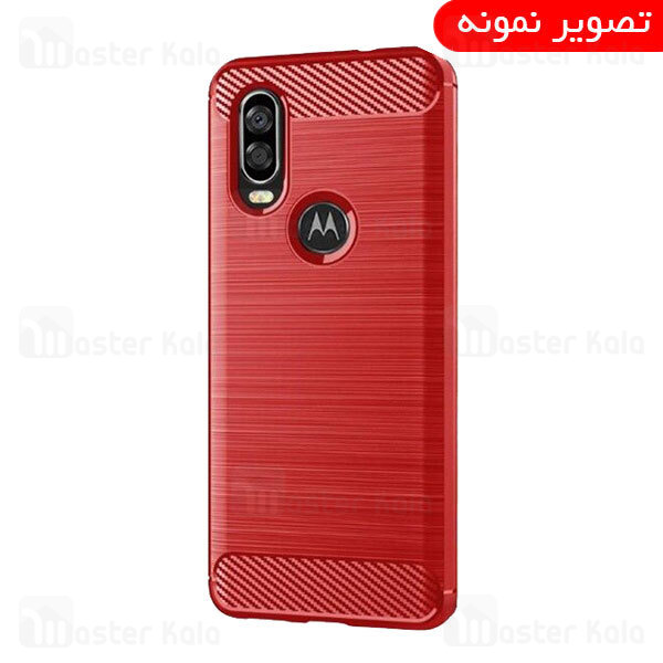 قاب محافظ ژله ای Motorola P40 Play Fiber Carbon Rugged Armor Case