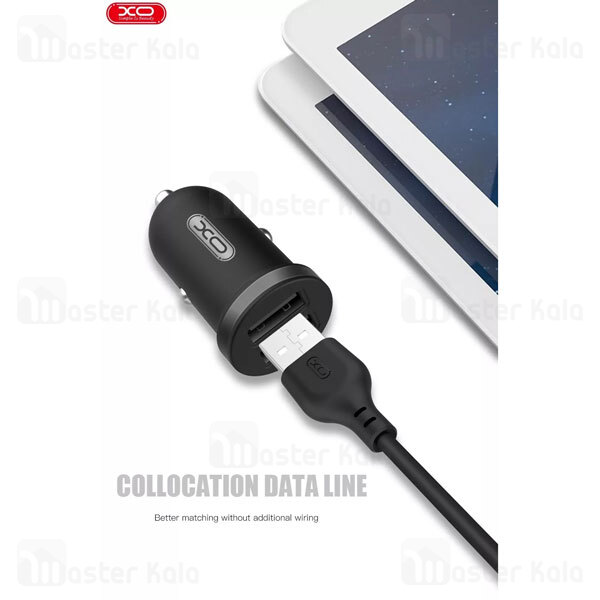 شارژر فندکی ایکس او XO TZ08 Dual USB Car Charger همراه با کابل توان 2.1A