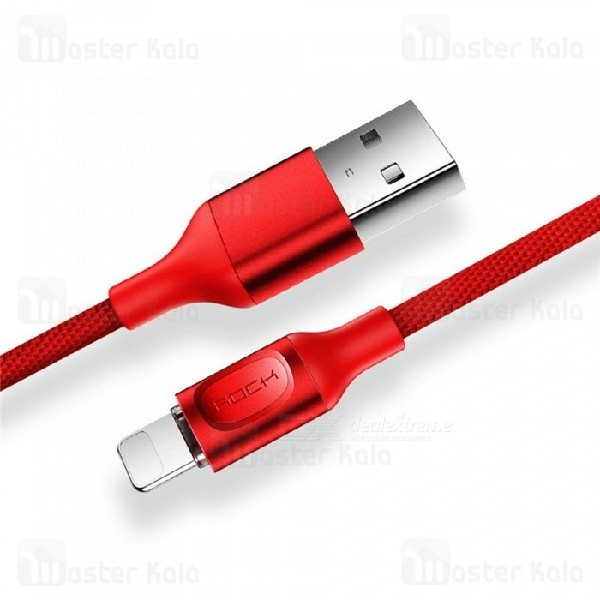 کابل لایتنینگ راک Rock RCB0619 Cable توان 2.1 آمپر و دارای قطع کن خودکار