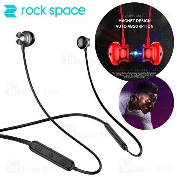 هندزفری بلوتوث راک اسپیس Rock Space W7 Mupreme طراحی مگنتی و شارژدهی 15 ساعته