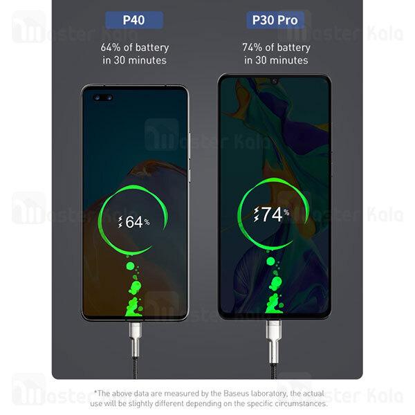 کابل تایپ سی Baseus Cafule Series Metal CATJK-A01 Type C Charging 1m 40W Data Cable