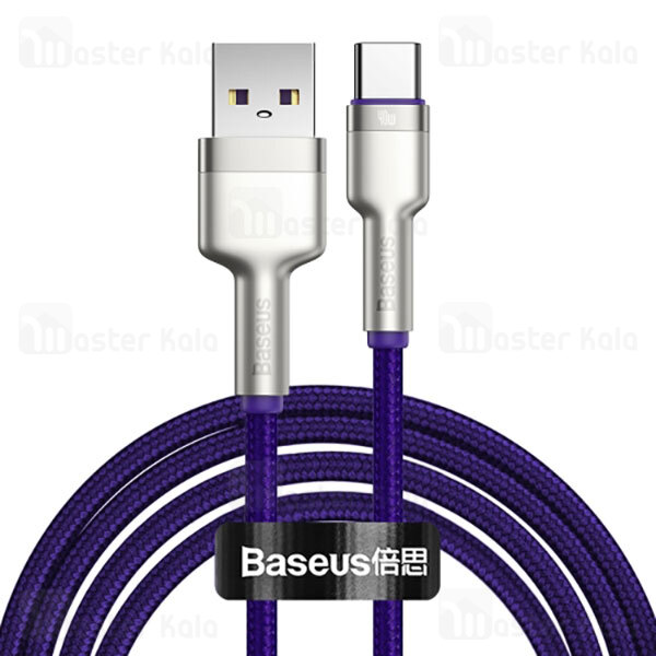 کابل تایپ سی Baseus Cafule Series Metal CATJK-A01 Type C Charging 1m 40W Data Cable