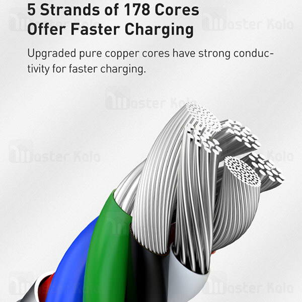کابل لایتنینگ به تایپ سی Baseus Cafule Series Metal CATLJK-B01 Type C to Lightning 2m 20W