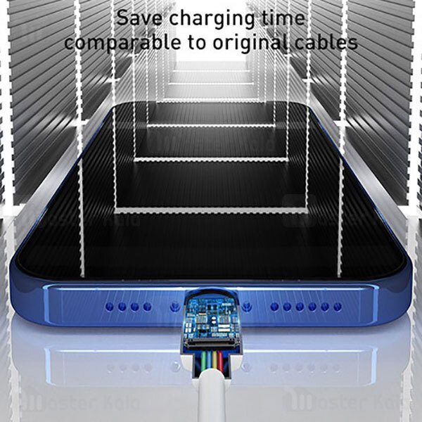 کابل میکرو یو اس بی Baseus Simple Wisdom Data Cable Kit Micro USB TZCAMZJ-02 2Pcs 1.5m 2.1A