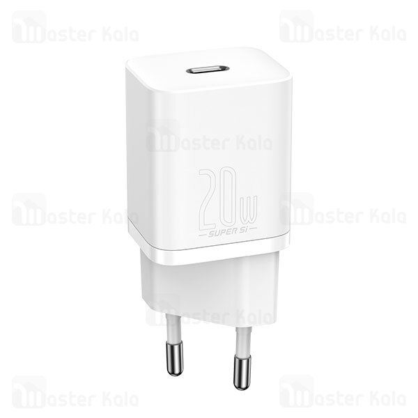 شارژر دیواری فست شارژ بیسوس Baseus Super Si Quick Charger 1C 20W TZCCSUP-B01 توان 20 وات همراه کابل