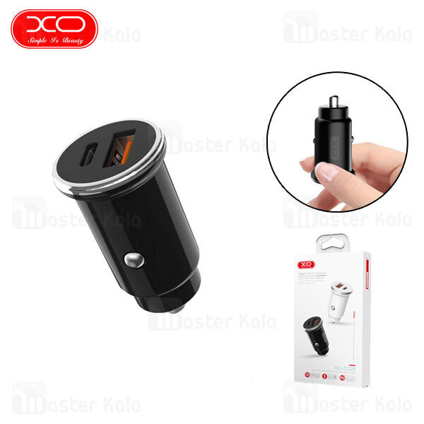 شارژر فندکی فست شارژ ایکس او XO CC25 Mini Smart Car Charger PD and QC3.0 با توان 36W