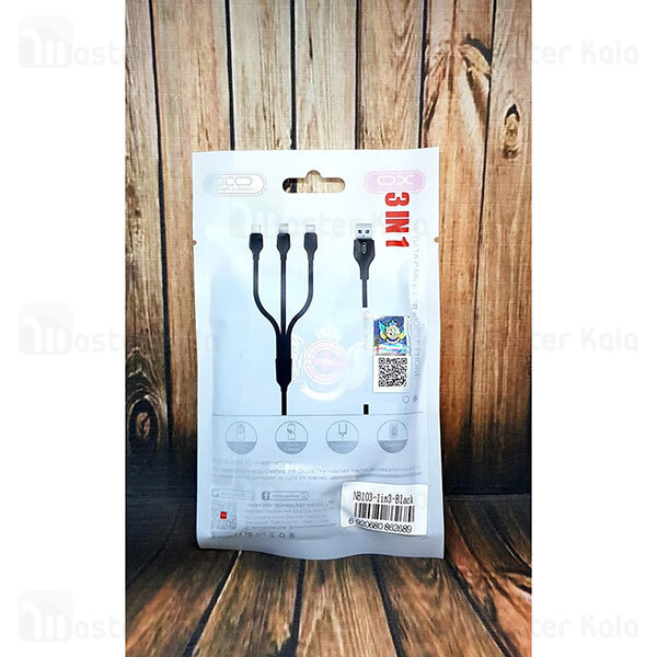کابل سه سر XO NB103 3 in 1 Charging Cable 2.1A