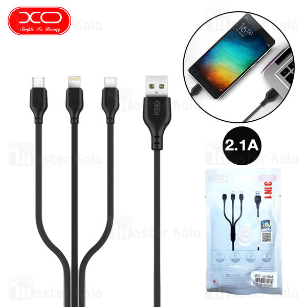 کابل سه سر XO NB103 3 in 1 Charging Cable 2.1A