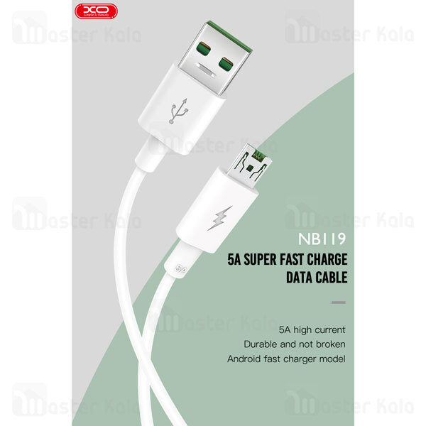 کابل میکرو یو اس بی XO NB119 microUSB Fast Charge 5A 1m