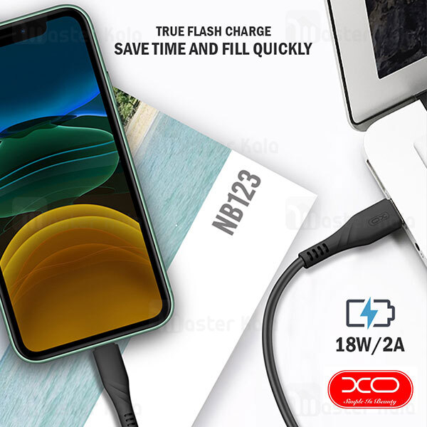 کابل لایتنینگ به تایپ سی XO NB123 Type-C to Lightning PD 18W 1m