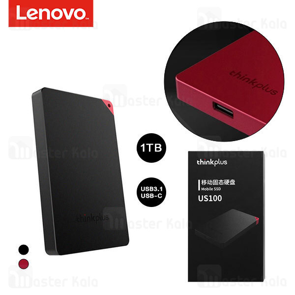 درایو SSD اکسترنال لنوو Lenovo Thinkplus US100 1TB Mobile SSD Type C ظرفیت 1 ترابایت