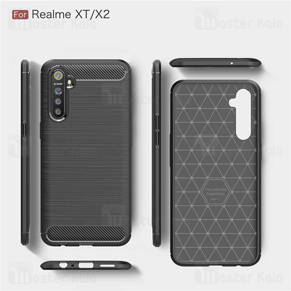 قاب محافظ ژله ای Oppo Realme X2 / Realme XT / Oppo K5 Fiber Carbon Rugged Armor Case