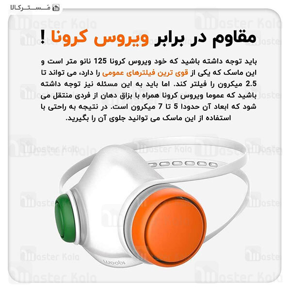 ماسک فیلتردار شیائومی Xiaomi Airmotion Woobi Plus F95 Pm2.5 با بند 360 درجه