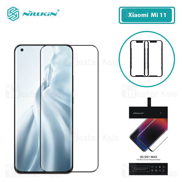 محافظ صفحه شیشه ای تمام صفحه تمام چسب نیلکین شیائومی Xiaomi Mi 11 Nillkin 3D DS+ Max