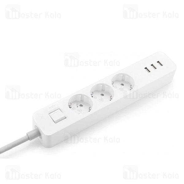 سه راهی برق و شارژر شیائومی Xiaomi Mi Power Strip XMCXB04QM دارای 3 پورت USB