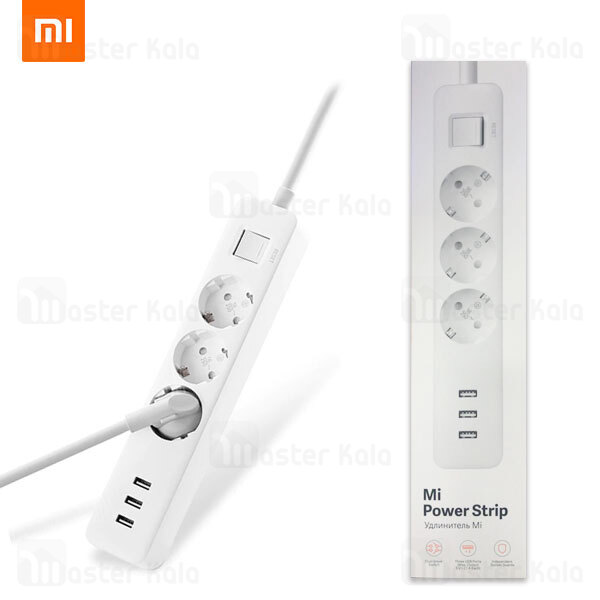 سه راهی برق و شارژر شیائومی Xiaomi Mi Power Strip XMCXB04QM دارای 3 پورت USB