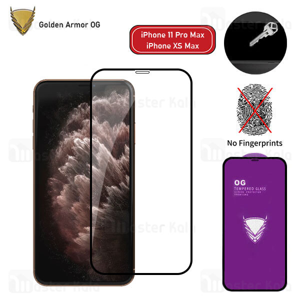 محافظ صفحه شیشه ای تمام صفحه تمام چسب OG آیفون Apple iPhone 11 Pro Max / XS Max OG 2.5D Glass