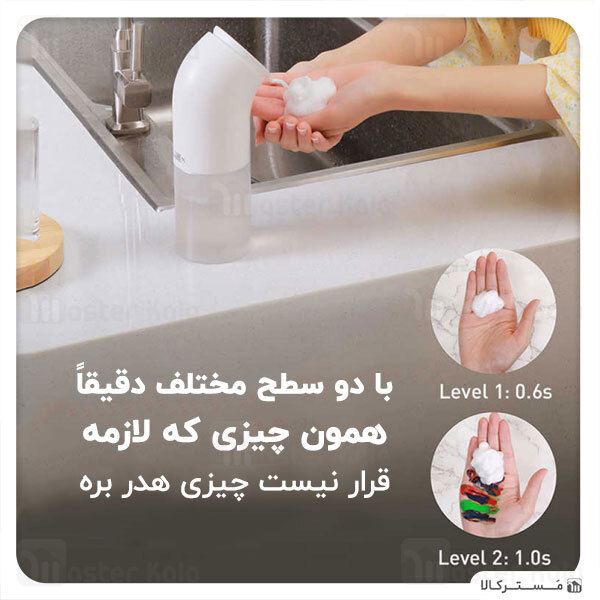 پمپ فوم مایع دستشویی بیسوس Baseus Minipeng hand Washing Machine ACXSJ-B02 بدون فوم مایع