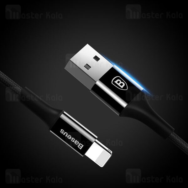 کابل لایتنینگ بیسوس Baseus Shining Cable with Jet Metal CALSY-01 طول 1 متر توان 2 آمپر