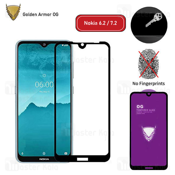 محافظ صفحه شیشه ای تمام صفحه تمام چسب OG نوکیا Nokia 6.2 / 7.2 OG 2.5D Glass
