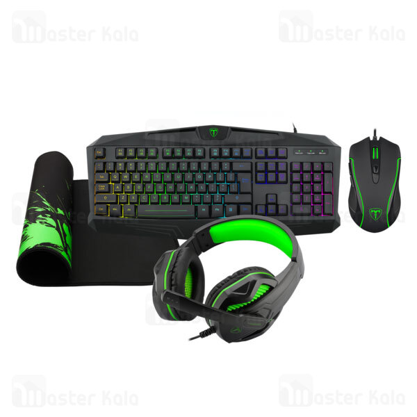 پک گیمینگ T-Dagger Legion T-TGS003 4 in 1 Gaming Combo موس ، کیبورد ، هدفون و پد