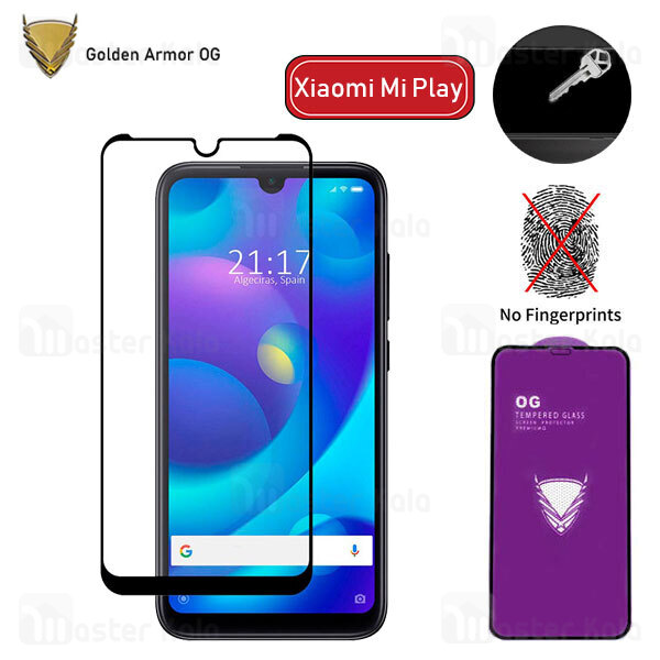 گلس تمام صفحه Xiaomi Mi Play OG Gold Armor 2.5D Full Screen Protector