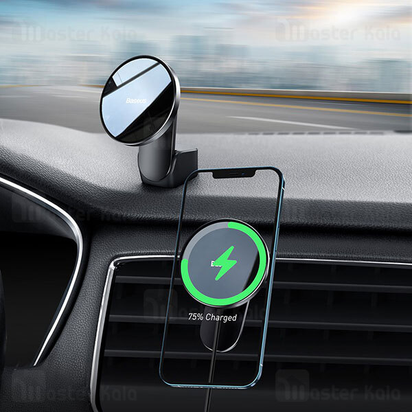 هولدر و شارژر وایرلس چندکاره بیسوس Baseus Big Energy Car Mount Wireless Charger WXJN-01 توان 15 وات