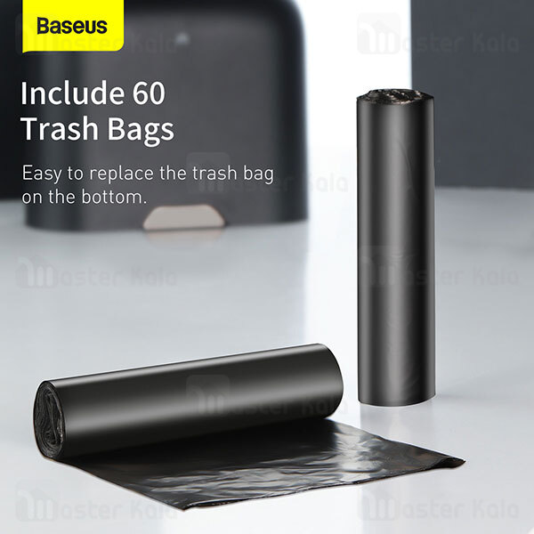 سطل زباله هوشمند بیسوس Baseus Smart Cleaner Trash Can CRLJT01-01 مناسب اتومبیل همراه 120 کیسه زباله