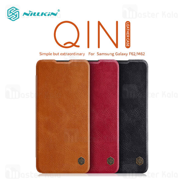 کیف چرمی نیلکین سامسونگ Samsung Galaxy M62 / F62 Nillkin Qin Leather Case