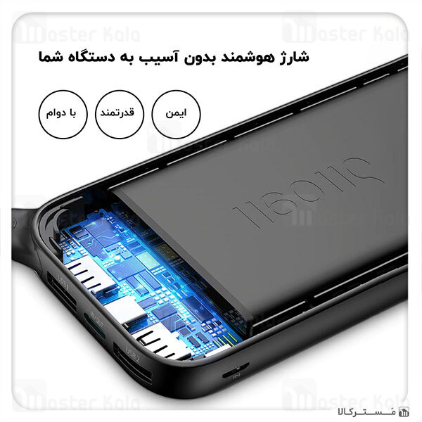 پاوربانک بیسوس Baseus BS-P20KQ2B PD PPKC-A02 Type-C 3 Port 20000 mAh QC 3.0