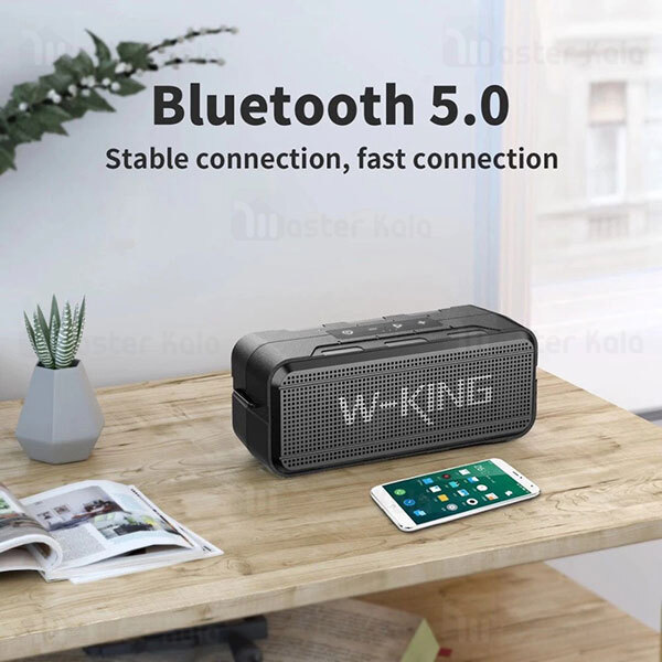 اسپیکر بلوتوث دبلیو کینگ W-King S27 Portable Wireless Speaker توان 40 وات رم و فلش خور