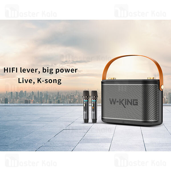 اسپیکر بلوتوث دبلیو کینگ W-King T10 Wireless Speaker توان 120 وات رم و فلش خور با دو عدد میکروفون