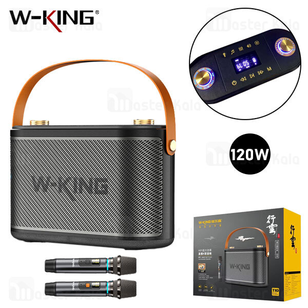 اسپیکر بلوتوث دبلیو کینگ W-King T10 Wireless Speaker توان 120 وات رم و فلش خور با دو عدد میکروفون