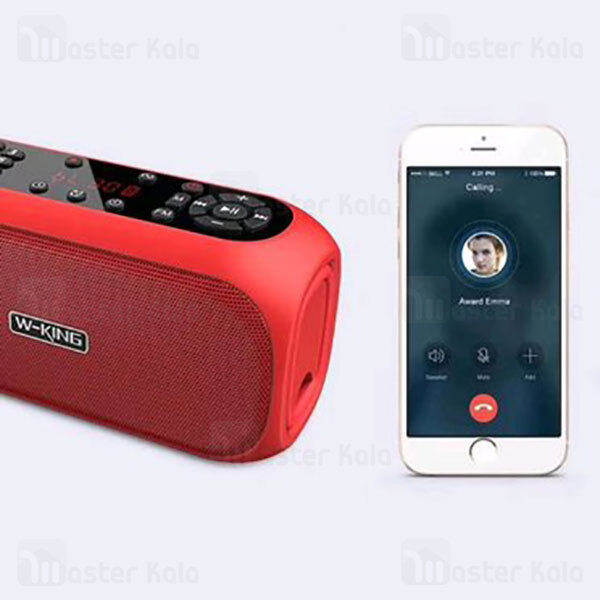 اسپیکر بلوتوث دبلیو کینگ W-King X3 Portable Wireless Speaker توان 10 وات رم و فلش خور