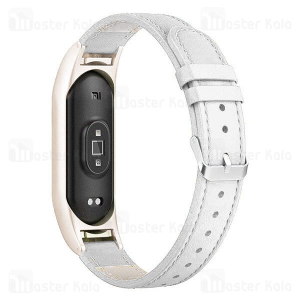 بند چرمی دستبند سلامتی شیائومی Xiaomi Mi Band 5 / 6 Leather Strap