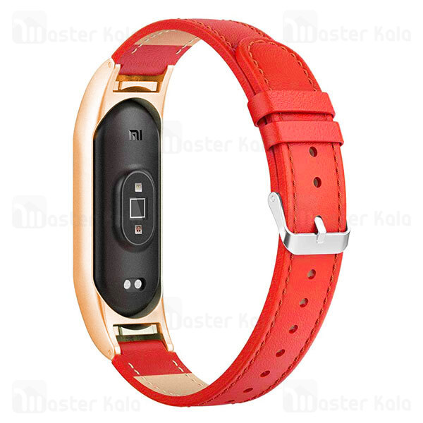 بند چرمی دستبند سلامتی شیائومی Xiaomi Mi Band 5 / 6 Leather Strap