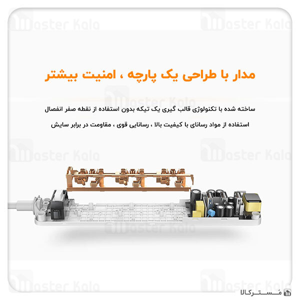 سه راهی برق و شارژر شیائومی Xiaomi Mi Power Strip XMCXB04QM دارای 3 پورت USB