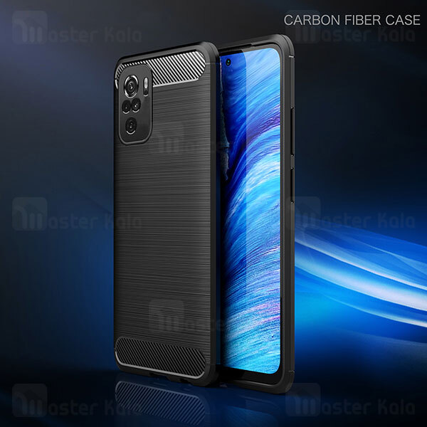 قاب محافظ ژله ای Xiaomi Redmi Note 10 / Redmi Note 10S Fiber Carbon Rugged Armor Case