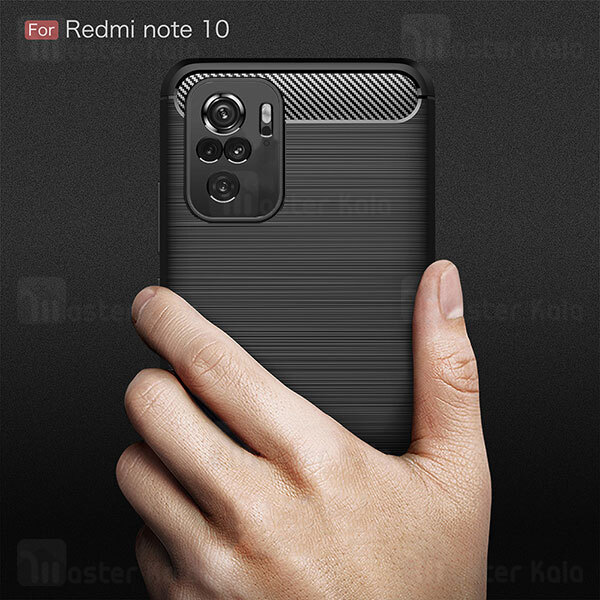 قاب محافظ ژله ای Xiaomi Redmi Note 10 / Redmi Note 10S Fiber Carbon Rugged Armor Case